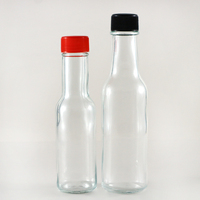 Bouteilles en verre pour sauce piquante de 100 ml, 150 ml, 250 ml, 8 oz avec bouchon hermétique