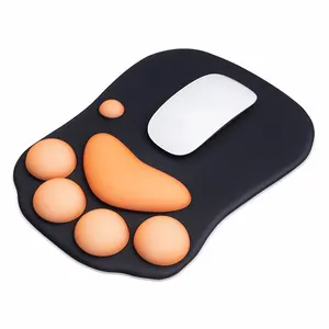 Bilek mouse pad sevimli kedi paw bilek pad ofis oyunu büyük klavye pedi silikon kaymaz el yastık toptan