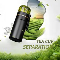 Bouteille isotherme en acier inoxydable 316 avec infuseur à thé en verre, étanche, gourde portable pour le bureau et les voyages