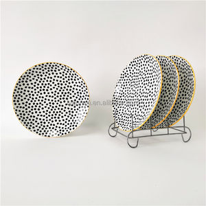 Assiette à dessert à pois de 7,5 pouces en gros - Imprimée par transfert thermique, sans danger pour le contact alimentaire, compatible micro-ondes/lave-vaisselle/<span class=keywords><strong>four</strong></span> - Product Image 1