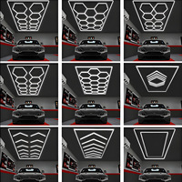 Lavage de voiture professionnel blanc froid hexagonal Led lumières plafond nid d'abeille éclairage de travail pour entrepôt bureau Garage atelier