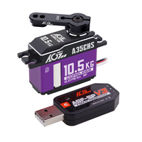 AGFRC A35CHS 10,5 KG alto Torque 0.075s 8,4 V HV engranaje de Metal de titanio duradero sin núcleo programable Digital Servo RC coche avión