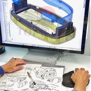 OEM/ODM engineeringdiensten, professionele <span class=keywords><strong>CAD</strong></span>-ontwerpdiensten voor het ontwerp van plastic helmen voor sport/rijden. - Product Image 1