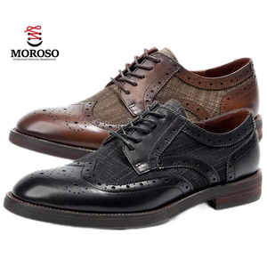 Zapatos de Vestir de Diseño de Lujo para Hombre, Cierre con Cordones, Punta Cuadrada, Transpirables, Ligeros, Antideslizantes, Parte Superior de Cuero Valentina, Casuales - Product Image 6