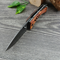 Handig vouwmes X61 met gekleurde houten handgreep, DIY OEM EDC, voor wild, jacht, verdediging, overleving, vissen, cadeau, fruit, kamperen.