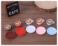 Enfants enfant jouer 3D objets miniatures jouets kawaii maison de poupée grains de café tasse tasse bouteille petite assiette minis résine boissons américaines