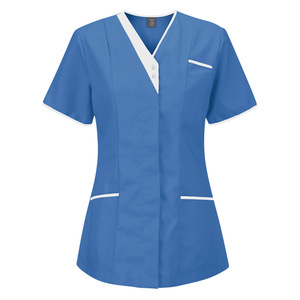 Uniforme de Enfermera Europeo Americano, Uniforme de Trabajo para Personal de Sanitización Médica, Tela Dobby de Poliéster/Algodón Lavable a Mano - Product Image 2