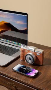 Yuniq Appareil photo numérique rétro 4K anti-tremblement, style années 2000, populaire, avec écran LED de 3 pouces, flash, 64MP, zoom 16x, carte TF, modèle M11 - Product Image 2