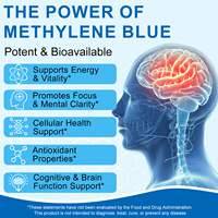 SOLOTREE Gouttes de bleu de méthylène à 1 % de vitamine C, améliore l'énergie cellulaire, la fonction cognitive, soutient la mémoire