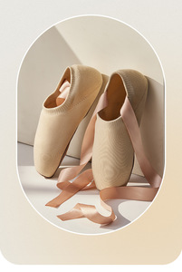 Chaussons de <span class=keywords><strong>danse</strong></span> en satin professionnels pour ballet, pointes en tricot volant, chaussons de ballerine pour la performance et l'entraînement pour femmes - Product Image 6
