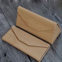 Étui à lunettes portable en cuir PU personnalisé avec logo, vente en gros, nouveau, pliable, triangulaire, pour lunettes de vue et de soleil