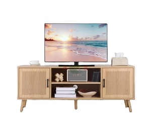 <span class=keywords><strong>Meuble</strong></span> TV 65 pouces avec rangement, étagères réglables <span class=keywords><strong>et</strong></span> gestion des câbles, console TV en bois rainuré <span class=keywords><strong>pour</strong></span> salon (Nouveau) - Product Image 1