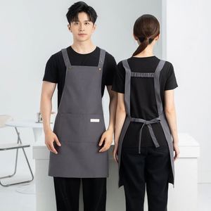 Delantal de Lona Impermeable y Resistente al Aceite para Manicura, Cafetería, Peluquería, con Logotipo Personalizado Impreso - Product Image 2