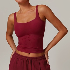 Canottiere semplici da donna personalizzate canottiere da ginnastica sportive ad asciugatura rapida canottiere da Yoga Casual senza maniche da donna - Product Image 2