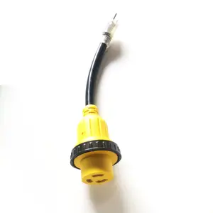 Custom 15amp male Nema 5-15p to 30amp with twist lock LED indicator extension power cord