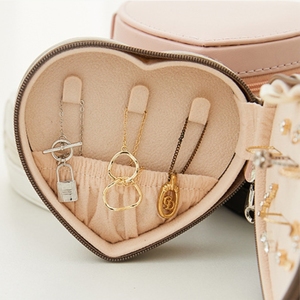 Étuis à bijoux en forme de cœur, mini étui à bijoux pratique, étui à bijoux en PU - Product Image 4