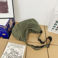 Sac à bandoulière rétro en toile vintage pour l'école, personnalisable avec logo, léger, de haute qualité, tendance, pour étudiants