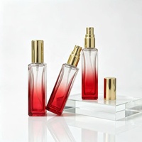 Prix d'usine, vente en gros, flacon de parfum en verre carré dégradé, vaporisateur vide, atomiseur de parfum de voyage, plusieurs tailles, logo personnalisé