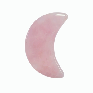 Herramienta Gua Sha de Cuarzo Rosa Natural de Alta Calidad con Forma de Luna, Máscara Refrescante Multifuncional para Ojos y Raspador Facial - Product Image 1