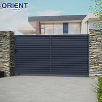 Puertas Correderas Automáticas Residenciales de Alta Calidad, Puerta de Valla de Aluminio, Puerta Abatible para Peatones