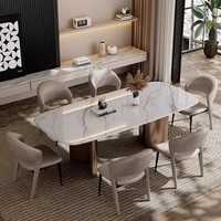 Chaise de salle à manger ergonomique moderne de haute qualité et luxueuse avec revêtement en cuir et pieds en métal pour l'ameublement de la maison
