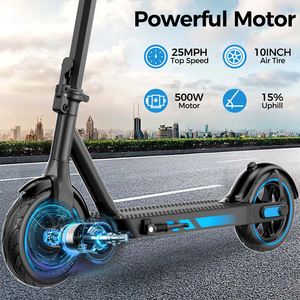 Trottinette électrique V10 pour adultes, 500W, jusqu'à 35 km/h, puissante, tout-terrain, entrepôt UE/USA, unisexe, type électronique intelligent - Product Image 5