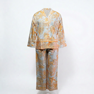 Luxury Elegance Cotton Rayon <b>Pyjama</b> Set <b>for</b> Women Printed Sleepwear <b>for</b> Comfort and Style - Product Image 1