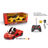 4DRC Coche de Control Remoto a Escala 1:16, Modelo de Simulación con Apertura de Puertas, 5 Canales, Alta Velocidad, Derrape, Vehículo Deportivo Eléctrico, 27MHz, Juguete RC
