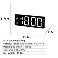 Connecteur de Fibre Optique LED de Bureau à Commande Vocale avec Compte à Rebours, Design Rectangulaire Simple, Spécialement Conçu pour l'Exportation