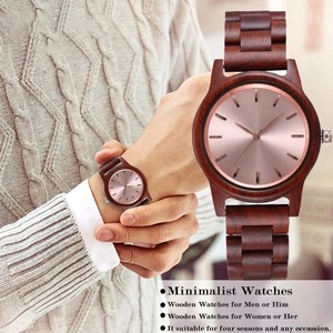 YS5551-m Bán Buôn <span class=keywords><strong>100</strong></span>% Tự Nhiên Thạch Anh Phụ Nữ Người Đàn Ông Tùy Chỉnh Gỗ Đồng Hồ Gỗ Óc Chó Đa Chức Năng La Bàn Ngoài Trời Đồng Hồ - Product Image 6