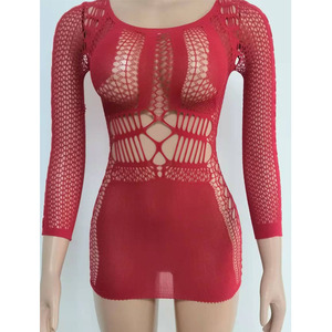 Venta al por mayor de ropa interior Fishnet Dress Mesh Fishnet Bodysuit See Through Chemise Body Stocking Lencerí<span class=keywords><strong>a</strong></span> para mujeres regordetas - Product Image 4