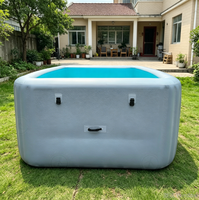Piscine gonflable avec siège - Piscine familiale en PVC pour la détente dans la cour