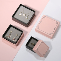 Boîte cadeau Shengcan pour bijoux avec estampage à chaud pour collier, bague, boucles d'oreilles, boîte en papier