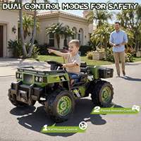 Truk Pengangkut Anak 24V 4WD Multifungsi Baru untuk Off-road, 2 Kursi, Mobil Listrik Anak dengan Remote Control