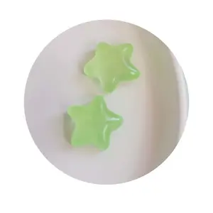 100pcs Luminous Star Charms Jelly Resin Flatrbacks for Slime Flatback Cabochons for Hair Bow Kids Accessories DIY Scrapbooking