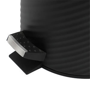 Cestino rotondo da 5 litri con coperchio in bambù, chiusura ammortizzata, pedale e <span class=keywords><strong>secchio</strong></span> interno in plastica rimovibile per bagno, camera da letto, ufficio, scrivania - Product Image 3