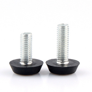 Adjustable Furniture Feet M6 M8 Height Adjustable Cabinet Table Chair Legs With <b>Rubber</b> Base Anti Slip Support - Product Image 1