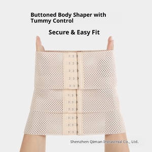 Cintura Modellante in Poliestere per Donna, Fascia Addominale Snellente con Bottoni, Antibatterica, Sottile, per Fitness - Product Image 3