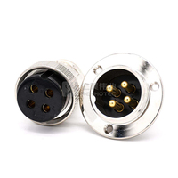 Connecteur de prise d'interface aéronautique GX30 GX25 GX20 GX18 GX16 GX12 DF30 GX30 2 3 4 5 6 7 8 9 10 12 14 broches à bride