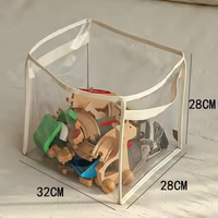 Panier de rangement de jouets pour enfants Transparent bloc de construction jouet en peluche boîte de rangement pliante panier de rangement domestique de grande capacité