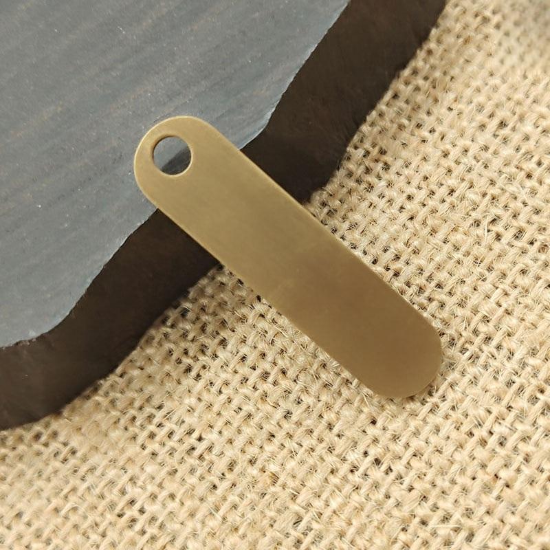 KC1348 Brass Key Tag Rectangular Metal Keychain Lightweight Waterproof ...