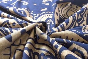 Ensemble de 2 rideaux bohèmes mandala, rideaux de fenêtre indiens hippie bleu or ombré pour la décoration de la chambre à coucher et du salon - Product Image 2