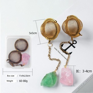 Atacado Natural Cristal Chá Coador De Malha De Aço Inoxidável Artesanato De Cura Energia Pedra Para O Presente - Product Image 2