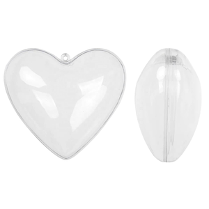 Palline di Plastica a Forma di Cuore Infrangibili con Stampa UV di Alta Qualità per Decorazioni Natalizie <span class=keywords><strong>e</strong></span> di San Valentino - Product Image 1