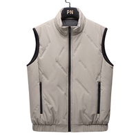 Gilet matelassé à col montant pour homme, épais, chaud, coupe-vent, léger, pour l'extérieur, hiver, décontracté, grande taille, polyvalent