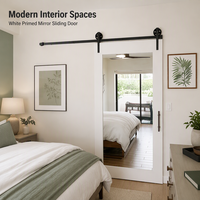 Porte coulissante dissimulée avec miroir, style moderne, en MDF, pour hôtel Hampton Inn à Guam