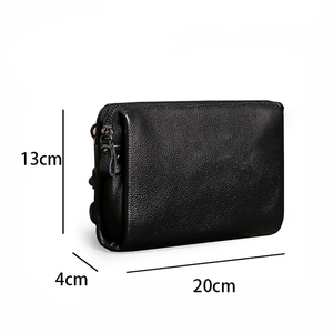 Wholesale New Top Layer Cowhide Clutch <b>Bag</b>, Genuine Leather Large Capacity Long Phone <b>Coin</b> Purse for Men Women - Product Image 2