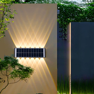 TSINYE Étanche IP65 <span class=keywords><strong>Solaire</strong></span> Led Applique Murale <span class=keywords><strong>Lampe</strong></span> de Jardin pour Clôture Haut et Bas <span class=keywords><strong>Lampe</strong></span> Extérieure Alimentée par Batterie - Product Image 5