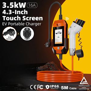 Chargeur solaire pour véhicule électrique Feyree GBT 1 phase 3,5 kW, courant réglable 16A, station de recharge pour véhicule électrique AC, câble de 5 mètres avec application WIF - Product Image 1