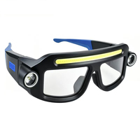 Lunettes LED rechargeables avec éclairage COB frontal, lunettes de sécurité de travail, lampe frontale pour la réparation automobile et la construction